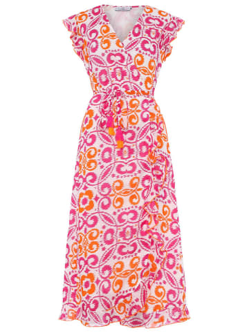 Zwillingsherz Sukienka "Maddy" w kolorze pomarańczowo-różowym