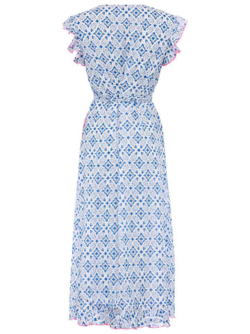 Zwillingsherz Kleid "Josefine" in Blau/ Weiß