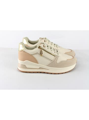 Sixth Sens Sneakers beige/goudkleurig