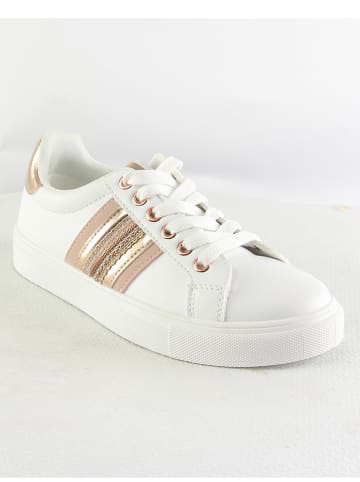 Sixth Sens Sneakersy w kolorze złoto-białym