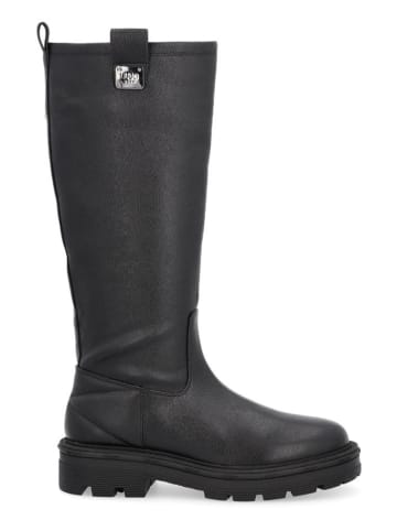 Liu Jo Leder-Stiefel in Schwarz