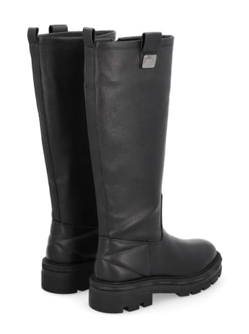 Liu Jo Leder-Stiefel in Schwarz