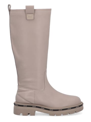 Liu Jo Leder-Stiefel in Taupe