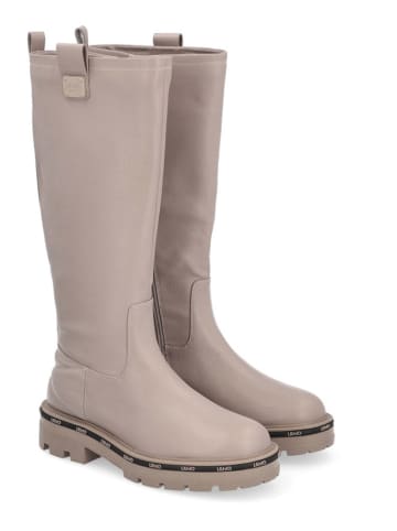 Liu Jo Leder-Stiefel in Taupe