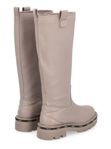 Liu Jo Leder-Stiefel in Taupe
