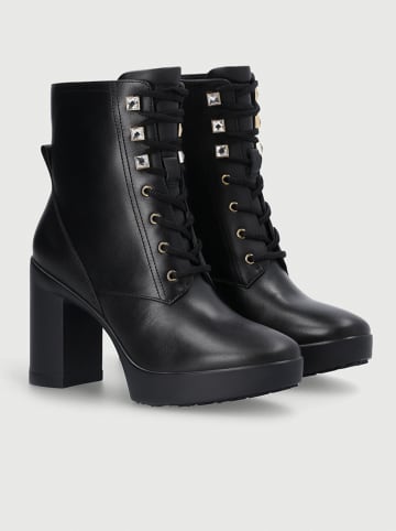 Liu Jo Leder-Stiefeletten in Schwarz