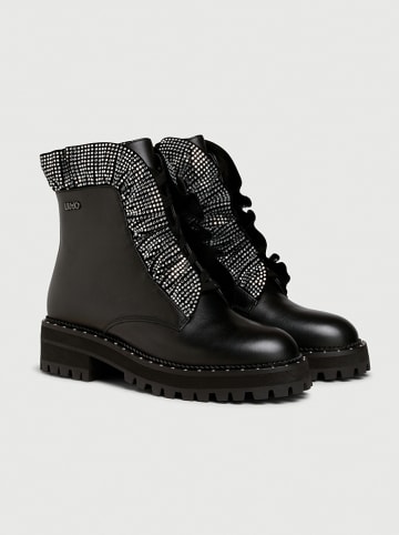 Liu Jo Leder-Boots in Schwarz