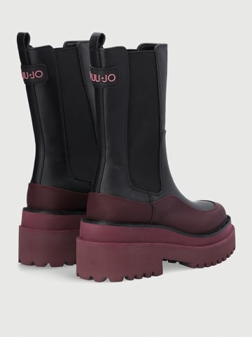 Liu Jo Chelseaboots zwart/bordeaux