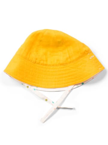 Little Green Radicals Dwustronny kapelusz przeciwsłoneczny w kolorze żółto-białym