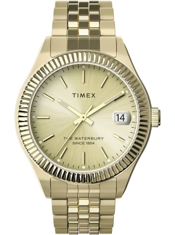 Timex Zegarek kwarcowy "Waterbury" w kolorze złotym