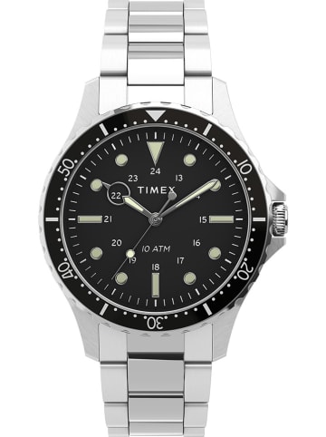 Timex Zegarek kwarcowy "Navi" w kolorze srebrnym