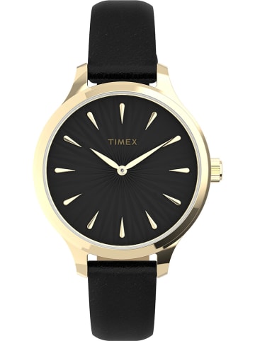 Timex Zegarek kwarcowy "Peyton" w kolorze czarno-złotym
