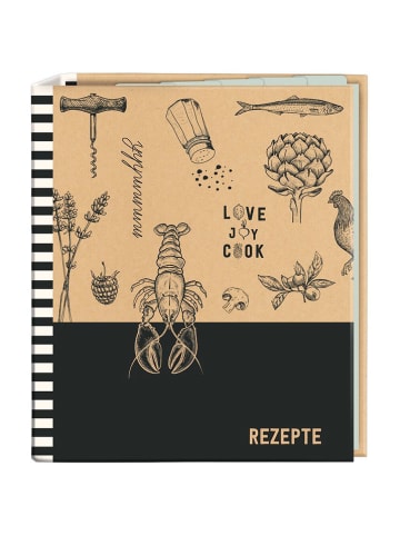 moses. Rezeptordner "Love to cook" in Beige/ Schwarz