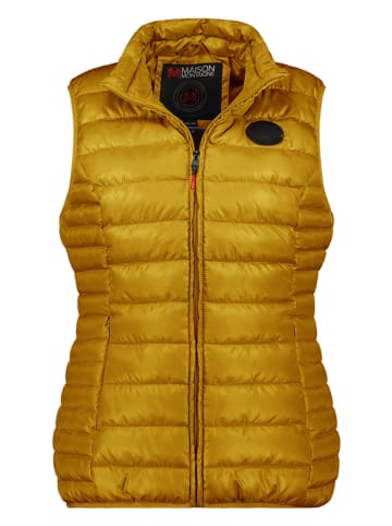 Maison Montaigne Doorgestikte bodywarmer "Annemai" okergeel