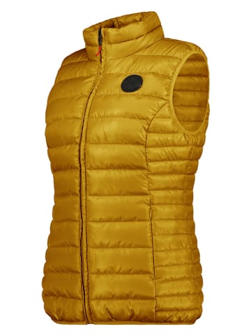 Maison Montaigne Doorgestikte bodywarmer "Annemai" okergeel