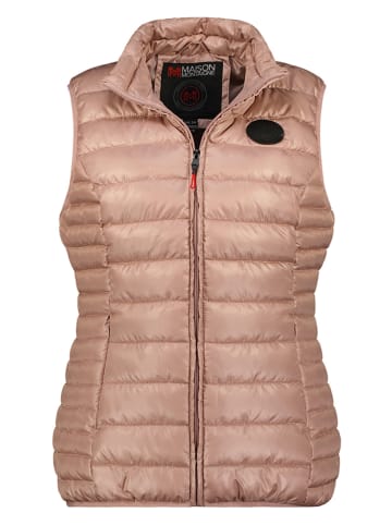 Maison Montaigne Doorgestikte bodywarmer "Annemai" beige