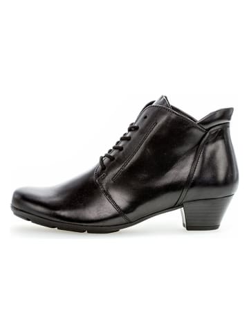 Gabor Leder-Ankle-Boots in Schwarz