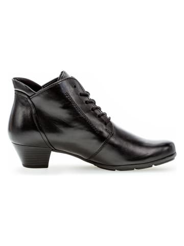 Gabor Leder-Ankle-Boots in Schwarz