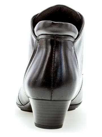 Gabor Leder-Ankle-Boots in Schwarz