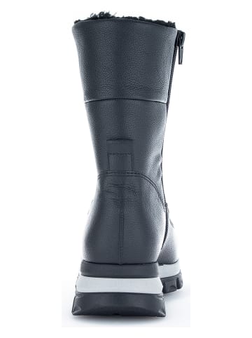Gabor Leder-Boots in Schwarz