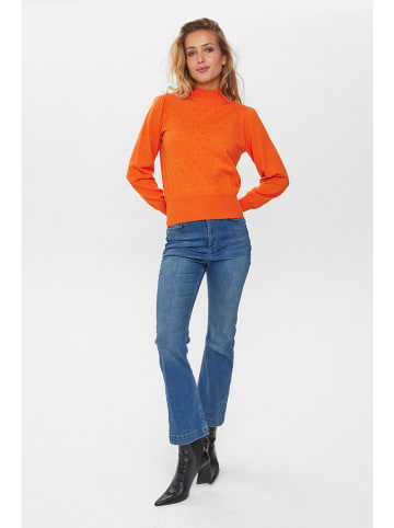 NÜMPH Sweter "Nuedna" w kolorze pomarańczowym