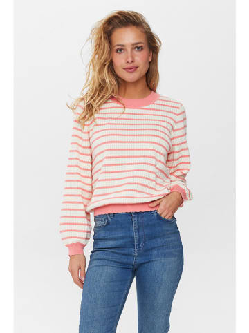 NÜMPH Pullover "Nunicole" in Creme/ Rosa