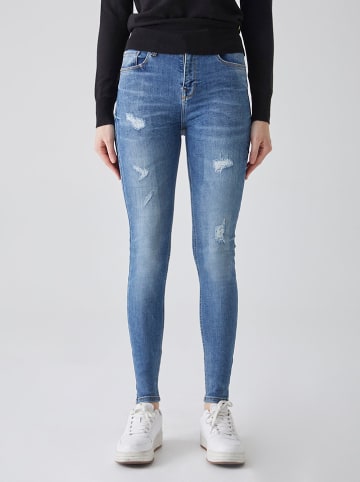 LTB Dżinsy "Amy X" - Skinny fit - w kolorze niebieskim