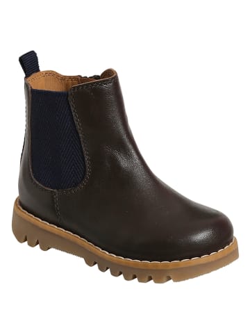 vertbaudet Leder-Boots in Dunkelbraun