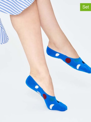 Happy Socks 2-delige set: sokken "Big dot liner" meerkleurig/blauw