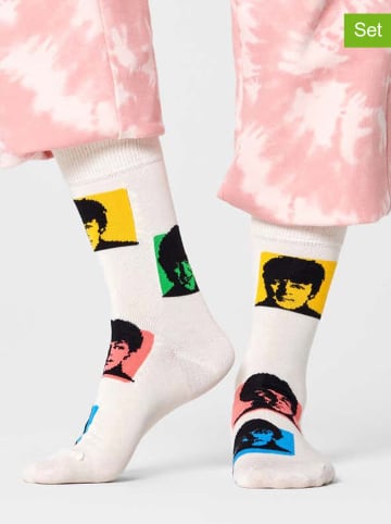 Happy Socks 2-delige set: sokken "Beatles silhouettes" meerkleurig