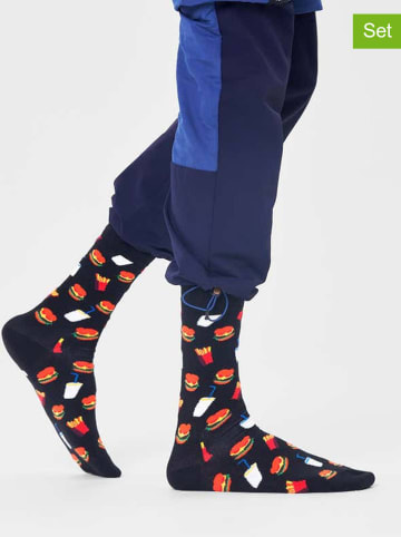 Happy Socks 2-delige set: sokken "Hamburger" meerkleurig