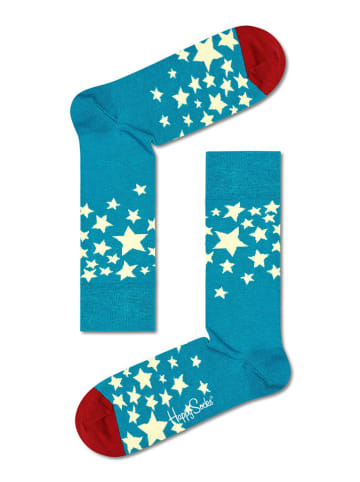 Happy Socks Sokken "Stars" rood/blauw