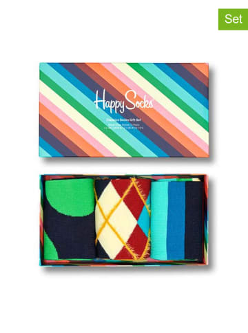 Happy Socks 3-częściowy zestaw prezentowy ze wzorem