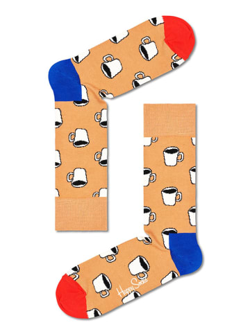 Happy Socks 2-częściowy zestaw prezentowy w kolorze beżowo-niebieskim