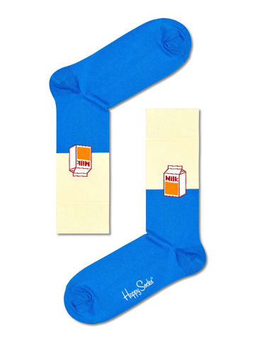 Happy Socks 2-częściowy zestaw prezentowy w kolorze beżowo-niebieskim