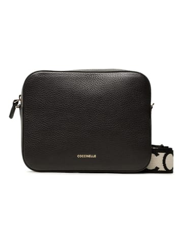 COCCINELLE Leder-Umhängetasche in Schwarz - (B)22 x (H)17 x (T)6 cm