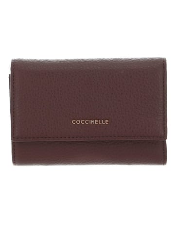 COCCINELLE Skórzany portfel w kolorze brązowym - 14 x 10 x 3 cm