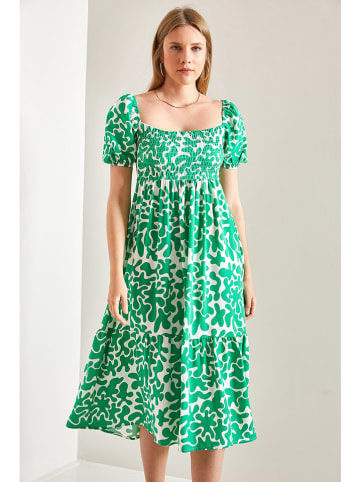 Jumeon Sukienka w kolorze zielono-kremowym