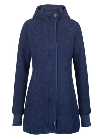 finside Wollen fleece vest "Kansa" donkerblauw
