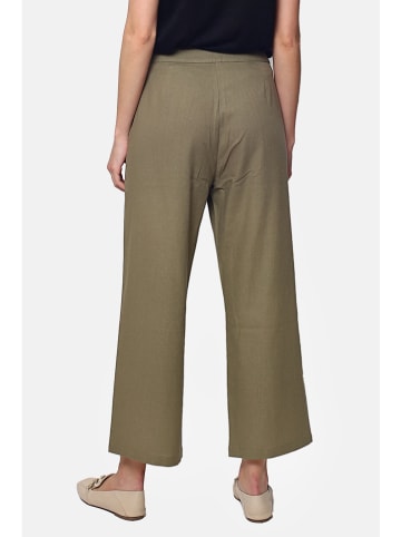 Le Jardin du Lin Leinen-Hose in Khaki