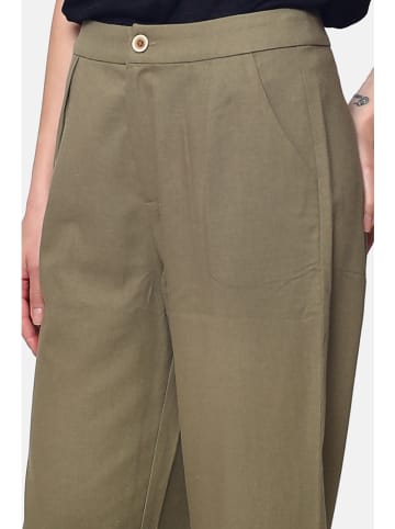 Le Jardin du Lin Leinen-Hose in Khaki