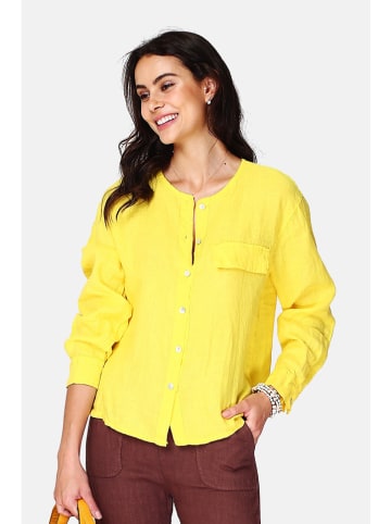 Le Jardin du Lin Lniana bluzka w kolorze żółtym