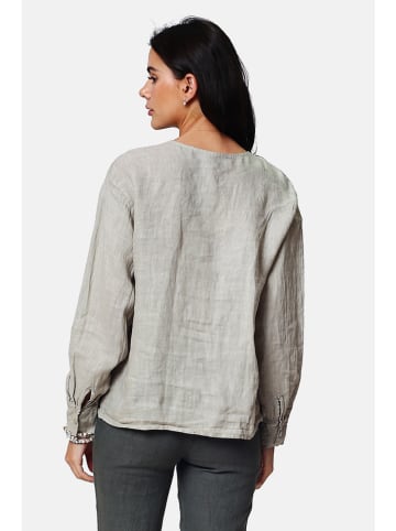 Le Jardin du Lin Linnen blouse grijs