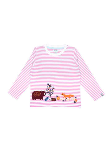 Lilly and Sid Longsleeve in Rosa/ Weiß