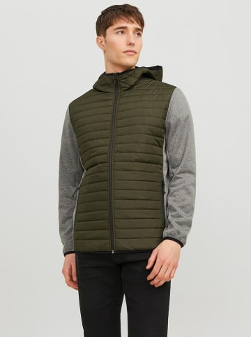 Jack & Jones Hybridjacke "Multi" in GrÃ¼n/ Grau