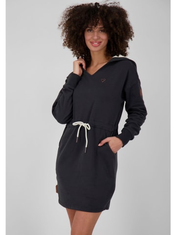 alife and kickin Sweatkleid "Scarla" in Schwarz
