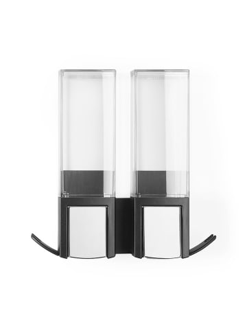Compactor Wand-zeepdispenser "Clever" zwart/zilverkleurig - (B)20 x (H)20,5 x (D)8 cm