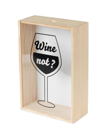 Compactor Pojemnik "Wine not" w kolorze jasnobrązowym na korki - 20 x 30 x 10 cm