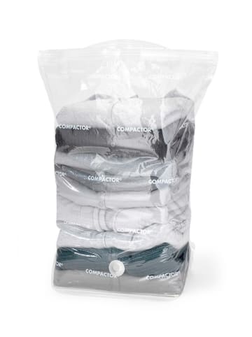 Compactor 2er-Set: Vakuumbeutel "Dual Use Cube" in Transparent - (B)30 x (H)20 x (T)20 cm