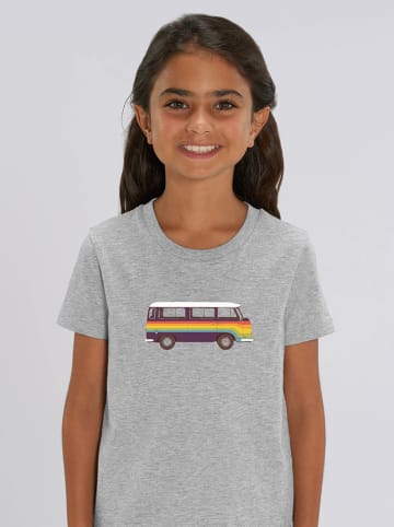 WOOOP Koszulka "Rainbow Van" w kolorze szarym